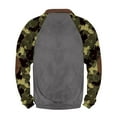 thumbnail image 4 of Htigea Mens Camo Sweatshirts Casual 1/4 Zip Long Sleeve Shirts Gray,XXXXL, 4 of 4