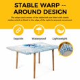 thumbnail image 4 of Blue Octopus Coastal Table Cloths for 4 Foot Rectangle Tables, Coral Summer Beach Nautical Ocean Blue Patio Waterproof Elastic Fitted Tablecloths, Washable Rectangular Table Cover for Camping, 4 of 8