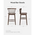 thumbnail image 6 of EYYTHUNG Farmhouse Bar Stools Set of 4, Ergonomic Curved Back and Stain Resistant, Brown, 6 of 7