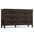 thumbnail image 6 of Homall 6-Drawer Wood Dresser for Bedroom, Large Storage Cabinet with Anti-Tip Safety and Footstool-Integrated Design, Double Classified Storage Organizer Chest for Living Room,Brown, 6 of 8