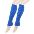 thumbnail image 2 of UJNDER Autumn Winter Knitted Leg Warmers Loose Retro Stacked Socks For Girls Mid Calf Foot Covers Dark Blue, 2 of 3