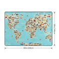thumbnail image 2 of Area Rugs For Living Room Decor - World Travel Line Icons Map Soft Anti Slip Throw Washable Rugs 5x7 For Bedroom, Indoor Carpet For Bedroom Living Room 80x58In, 2 of 7