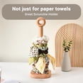 thumbnail image 7 of Paper Towel Holder, Cute Donut Wood Kitchen Roll Stand Organizer Countertop Free Standing, Scrunchie Holder, Housewarming Gift New Home, 7 of 7