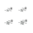 thumbnail image 3 of ZS 8Pcs/Set 20G Claw Round Cubic Zircon Ear Stud Dainty Helix Conch Cartilage Piercing for Women, 3 of 4