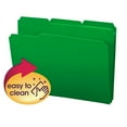 thumbnail image 4 of (3 pack) Smead Poly File Folder, 1/3-Cut Tab, Letter Size, Green, 24 per Box (10502), 4 of 9