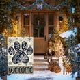 thumbnail image 3 of SM-XLHN Snowflake Paw Print Winter House Flag 28x40 Inch Double Sided Outside, Buffalo Plaid Welcome Seasonal Yard Outdoor Decorative Flag, 3 of 6