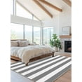 thumbnail image 2 of Grey and Area Rug for Bedroom 4x6 Ft White Stripes Super Soft fuzzy Throw Rug Non-Slip Fluffy Plush Indoor Floor Carpet for Living Room Nursery Home Decor, 2 of 8