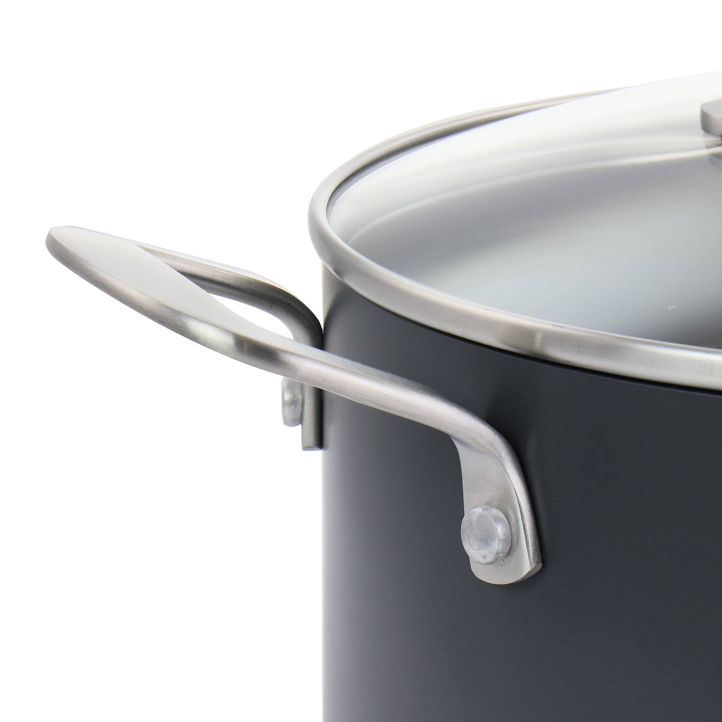 Martha Stewart Everyday 10 Piece Nonstick Hard Aluminum Cookware Set in Matte Black