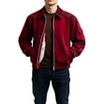 thumbnail image 5 of Men's Winter Casual Jacket with Solid Color Design, Front Pockets, Full Zipper Closure, Large Size Fit for Sports and Outdoor Adventures during Cold Weather Holidays and Daily Leisure Wear,Wine,M, 5 of 6
