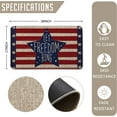 thumbnail image 3 of Let Freedom Ring Decorative Doormat 17" x 29" Patriotic Stripes Star 4th of July Memorial Day Independence Day Peace Love USA Floor Mat Non-Slip Low-Profile mat for Indoor Outdoor, 3 of 6