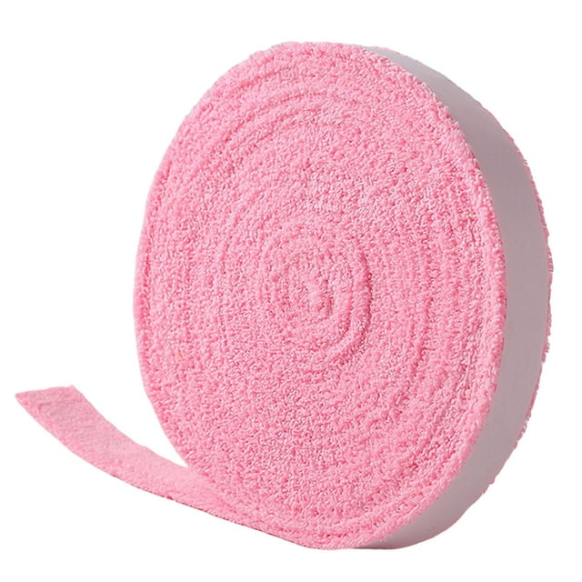 Colaxi Badminton Towel Grip Towel Tape Roll Sweat Absorbent Comfortable Replacement Anti Skid Supplies Tennis Racket Grip Pink