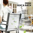 thumbnail image 4 of 5-Piece Outdoor Dining Set, Round Powder-Coated Steel Table and 4 Stackable Texteline Mesh Chairs, Light Grey Patio Furniture for Backyard, Garden, Deck and Balcony, 4 of 7