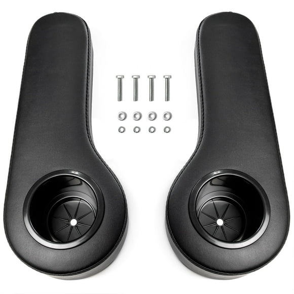 KapscoMoto Universal Golf Cart Side Rear Armrest Cushions with Drink Cup Holder Compatible with Most EZGO, Club Car, Yamaha and Other Golf Cart Models