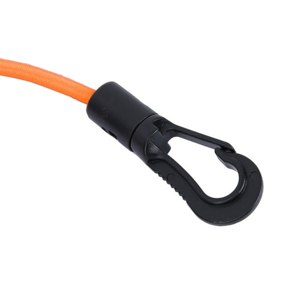 Khall Fishing Pole Leash, Kayak Rod Leash Sturdy Plastic Carabiner Clip Multipurpose For Paddling Orange