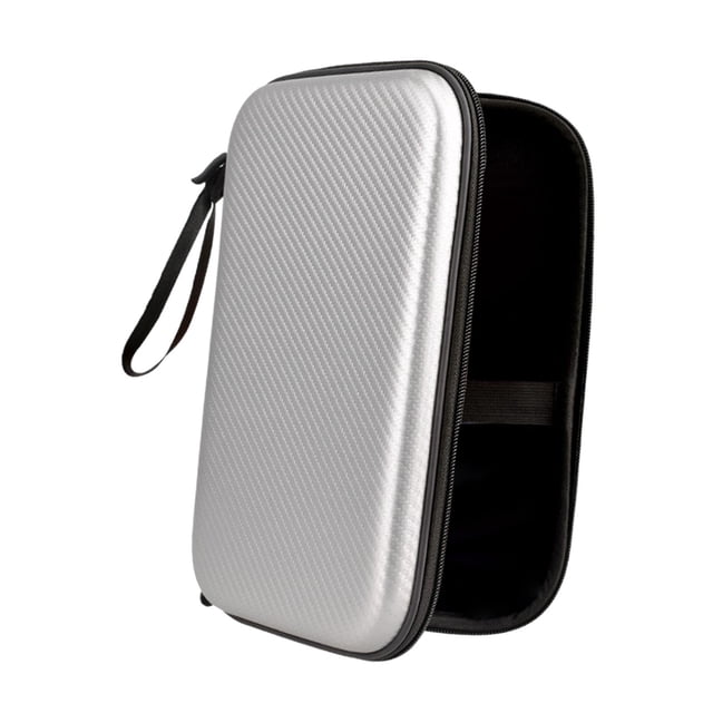 Funda para raqueta de tenis de mesa, funda para raqueta de Pickleball con cierre de cremallera, funda cartuchera de almacenamiento, funda para paleta Plata