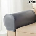 thumbnail image 2 of 2 Pcs Pu Leather Sofa Armrest Covers Protectors Stretch Waterproof For Couch Chair Arm, 2 of 4