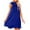 Blue, variant on Lmnyox Women' Fashion Mini Dress Ruffle Sleeveless Mock Neck Dress Summer Flowy Cocktail Dress