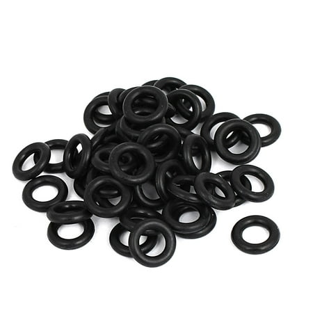 Black Ring Air Unique BargainsRubber O-Ring O Ring Washer Plumbing Air Gas Seal Sealing Gasket Black 50 Pcs ()