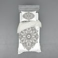 thumbnail image 2 of Ambesonne Mandala Bedding Set 4 Pcs, Eastern Psychedelic, Queen, White Charcoal Grey, 2 of 3