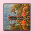 thumbnail image 3 of Cuadros Decorativos Punto de cruz completo Algodón 11CT Impreso Lake Reflection DIY Art Craft Kits Sywqhk Nuevos Originales, 3 of 9