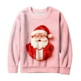 thumbnail image 5 of Christmas Sweatshirt for Women Fleece Lined Long Sleeve Crewneck Pullover Top Pink XL, 5 of 6