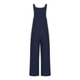 thumbnail image 4 of OGLCCG Wide Leg Overalls for Womens Casual Cotton Linen Baggy Loose Straps Bib Overalls Summer Beach Jumpsuits Romper with Pockets, 4 of 5