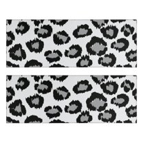 Kitchen Rugs Sets Of 2,White and Gray Of Leopard Print Anti Fatigue Kitchen Mat Rugs Non Slip Washable,Decorative Kitchen Floor Mats for Kitchen,Sink,Laundry,17"X47"
