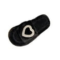 thumbnail image 4 of CHUMUD Women's Plush Open-Toe Slides with Love Heart Detail, Cozy Indoor Wide Fit Mules, Valentine Gift Slippers for Her, 4 of 9