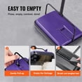 thumbnail image 4 of Carpet Sweeper Manual, Floor Sweeper with 300 ml Dustbin Capacity Easy to Empty, 6.7 inch Cleaning Width for Home Office Carpets Pet Hair Dust, Purple, 4 of 8