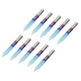 thumbnail image 2 of 10 brocas de grabado de PCB de fondo plano con revestimiento azul para cobre, aluminio, acrílico, PVC, nailon y resina. 40 grados 0.2mm, 2 of 7