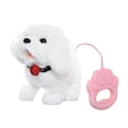 thumbnail image 4 of Juguete eléctrico para perro que camina con correa para niños, cachorro musical que mueve cola, cachorro cantando simulado, mascota electrónica Blanco, 4 of 8