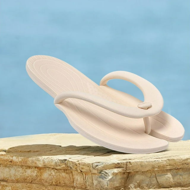 Chanclas plegables, zapatillas de viaje, sandalias de playa (blancas, talla L)