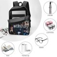 thumbnail image 3 of Pattern Wednesday Backpacks Basic Shoulder Daypack Bookbag Satchel Knapsack Rucksack, 3 of 3