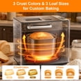 thumbnail image 4 of Bluebow 25-in-1 Automatic Bread Maker Machine, 2LB Bread Making Machine with Auto Fruit & Nut Dispenser, Gluten-Free Setting, 13-Hour Delay Timer, 1-Hour Keep Warm for Homemade Bread, Stainless Steel, 4 of 8