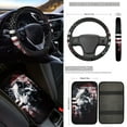 thumbnail image 3 of Jeiento Wolf Car Seat Cover Full Set Car Floor Mats Steering Wheel Cover USA Flag Seatbelt Pad Armrest Cover Coaster Keychains Chapstick Holder 17 Pack Auto Interior Accessories Fit for Van Truck, 3 of 8