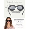thumbnail image 4 of TINHAO Oversized Square Fit Over Glasses Sunglasses for Women with Hard Case, Trendy Polarized UV400 Wear Over Prescription Glasses Stylish Fashion Ladies, 4 of 7