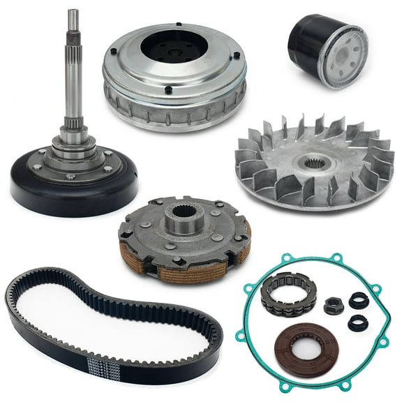 Primary Drive Wet Shoe Clutch One Way Kit Belt Nuts Filter for HiSUN 400 ATV UTV Massimo