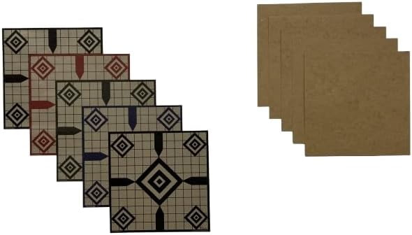 5-Diamond Colored Passive Thermal Targets, 5 Pack, Zeroing Thermal Targets with Diamond Bullseye