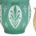thumbnail image 4 of Set of Two 7 Yellow Ceramic Round Pot Planter, 4 of 6