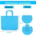 thumbnail image 7 of 22 Pcs Reusable Gift Bags With Handles Large Tote Bags Bulk 11 Colors for Shopping Groceries Birthday Party Favor Snacks DIY Painting Holiday Christmas, 15*13 Inch, 7 of 7