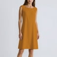 thumbnail image 1 of Ovzne Robes d'Été pour Femmes Robe Sans Manches Décontractée Couleur Unie Col Rond Grande Taille Maxi Robe en Liquidation, 1 of 6