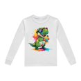 thumbnail image 4 of Pyjamas pour Enfants Garçons Ensemble de Pyjama Imprimé Dinosaure Col Rond Manches Longues Pantalon 2 Pcs Printemps Automne Pyjamas pour Enfants Gris Clair 3 Ans-4 Ans, 4 of 5