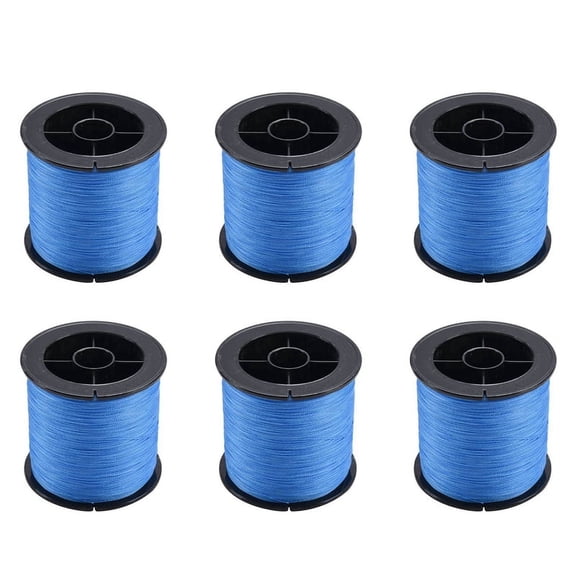 6X 500 M 30 LB 0.26mm Fishing Line Strength PE Braided 4 Strands Blue