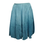 Mogul Women's Short Skirt Blue Embroidered Rayon Boho Style Skirts