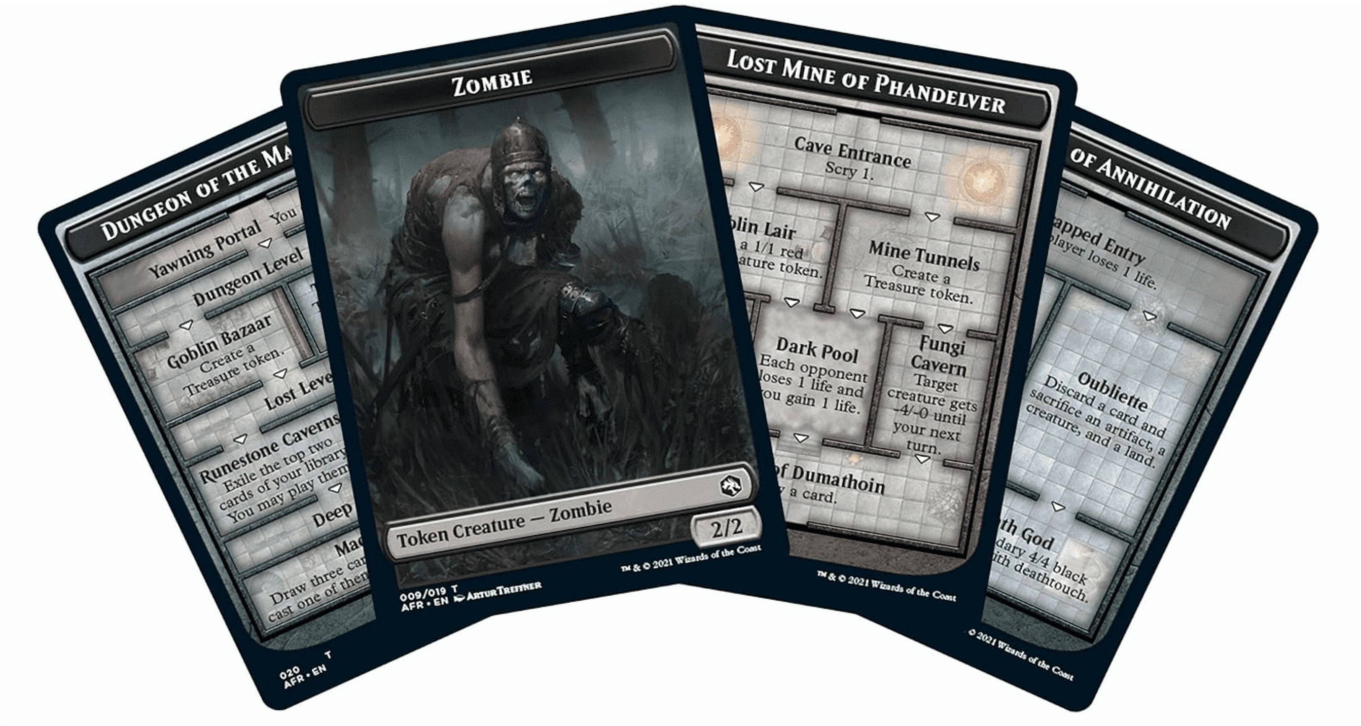 Magic: The Gathering Adventures in The Forgotten Realms Commander Deck – Dungeons of Death (White-Blue-Black)
