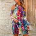 thumbnail image 2 of Vestido casual de manga larga con estampado floral HUOGUO para mujer, 2 of 5