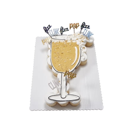 Freshness Guaranteed White or Chocolate, Pop, Clink, Fizz Cupcake Cake, 24 Count