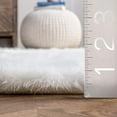 thumbnail image 4 of nuLOOM Cloud Faux Sheepskin Soft & Plush Shag Runner Rug, 2' 6" x 8', Ivory, 4 of 8