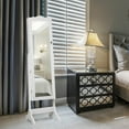 thumbnail image 3 of Gymax Mirrored Jewelry Armoire with LED Lights and Lockable Design, White, 3 of 10