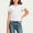 #2White, variant on Acaics Girls Short Sleeve Raglan Crop Top, Soft Stretch Solid Color Crew Neck Casual Summer Tee Shirt for Teen Kids Girls 4-15 Years Old